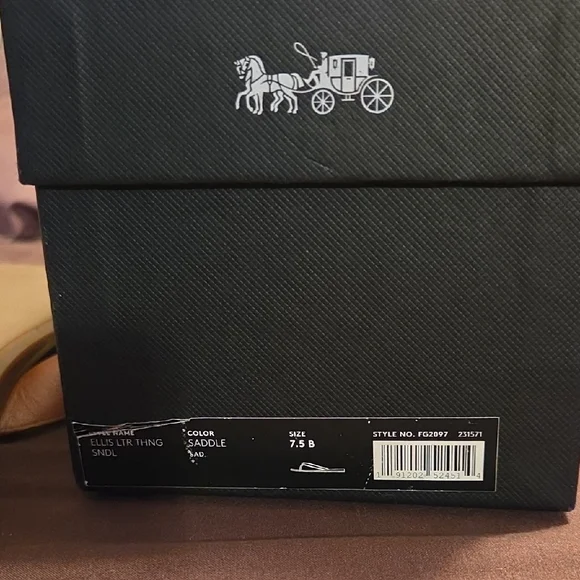 Coach Women's Brown Leather Sandals - Picture 4 of 4